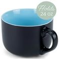 thumbnail image 2 of Elanze Designs Color Pop Ice Blue 24 ounce Glossy Ceramic Jumbo Mugs Set of 4, 2 of 5