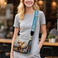 thumbnail image 2 of ZUXONGSY Painted Highland Cow Daisy Flower Print Shoulder Handbag for Women PU Leather Crossbody Purse Mini Satchel with Adjustable Wide Strap for Travel Shopping, 2 of 7