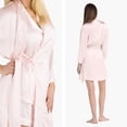 thumbnail image 2 of Fishers Finery Women's 100% Pure Mulberry Silk Bathrobe; Above Knee (Pink, M), 2 of 6