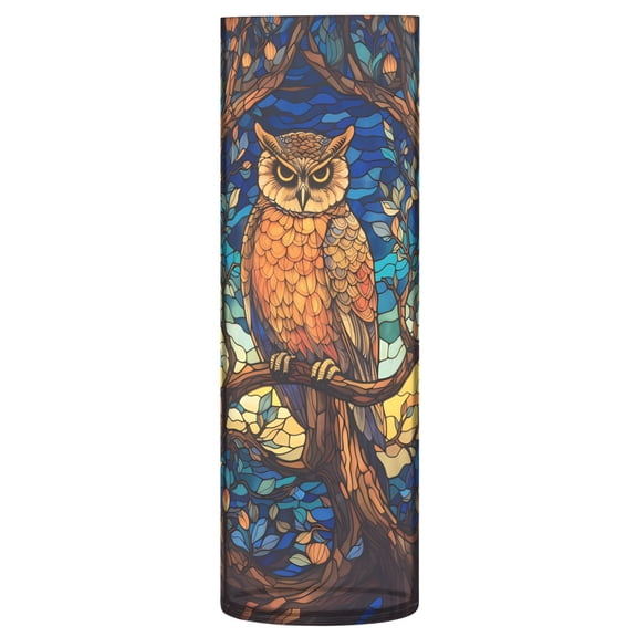 JSTEL Owl Mosaic Flower Vase Decorative Floreros for Home Decor Bedroom Living Room Office Table Shelf Bathroom