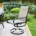 thumbnail image 5 of Sophia & William Patio Dining Chairs Outdoor Swivel Textilene Chairs Set of 2 with Black Steel Frame, 5 of 7