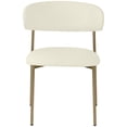 thumbnail image 4 of Meridian Furniture Lupita Cream Vegan Leather Dining Chair (Set of 2), 4 of 11
