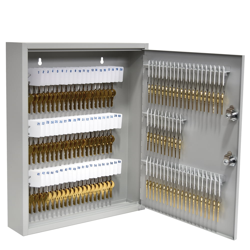 BankSupplies Fort Knox 110 Key Cabinet | Dual Lock Control Key Box | 22  Gauge