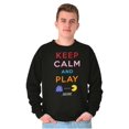 thumbnail image 4 of Keep Calm and Play PACMAN Sweatshirt for Men or Women Brisco Brands S, 4 of 5