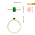 thumbnail image 4 of Angara Natural 0.5 Ct. Emerald with Diamond Classic Ring in 14K Yellow Gold for Women (Ring Size: 11.5), 4 of 9