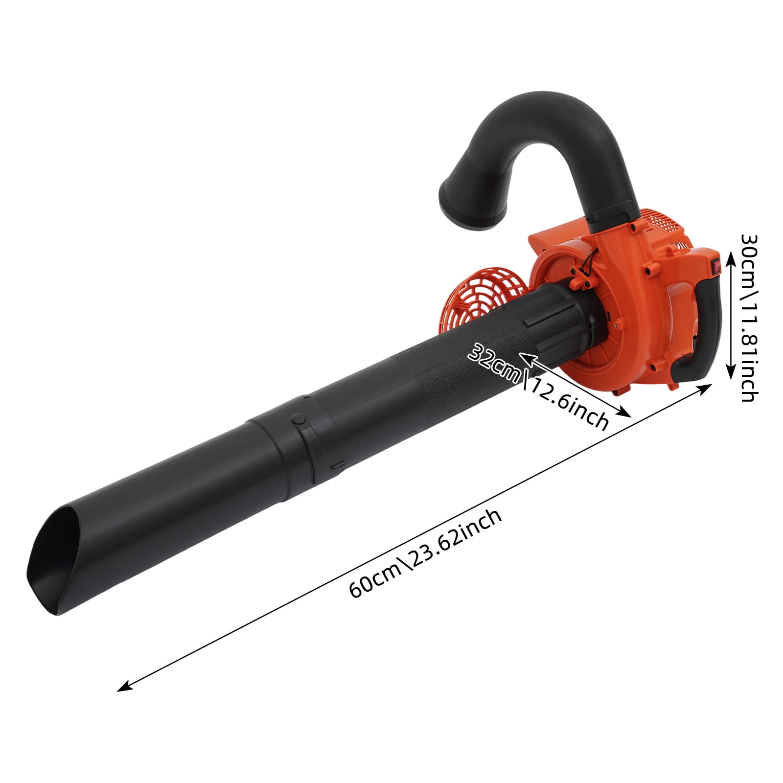 ChicHomey 275CFM Gas Leaf Blower & Vacuum,2-stroke 25.4cc Gas Blower,Single Cylinder, Dual Function for Yard/Snow Cleanup Lawn Care