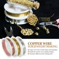 thumbnail image 4 of SHISUYAN 3 Rolls Wire For Jewelry Making, 22 Gauge Bendable Copper Wire Craft Metal Wire Beading Wrapping Wire For Diy Jewelry Making Golden Sliver Copper Color, 4 of 9