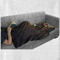 thumbnail image 6 of City Soft Flannel Fleece Blanket, Cityscape at Night Abstract Display with Silhouettes with Colorful Dots Bokeh Effect, Cozy Plush for Indoor and Outdoor Use, 60" x 80", Multicolor, by Ambesonne, 6 of 6
