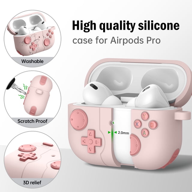 Silicone Protective Shell Anti-drop for Apple Airpods Pro 2/Pro (Pink) Ndcxsfigh Para estrenar