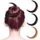 thumbnail image 1 of 3 uds. Tenedor de pelo de luna creciente tallada a mano para mujer, palo de pelo de Luna, Clip de pelo de luna de madera, horquilla de luna creciente, Luna de madera, 1 of 5