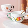 thumbnail image 2 of Qeeadeea Soup Cups With Handles, Ceramic Bouillon Cups, Microwave Soup Bowl, Soup Mug, Breakfast Bowl-E-15x11.8x8cm, 500ml, 2 of 7