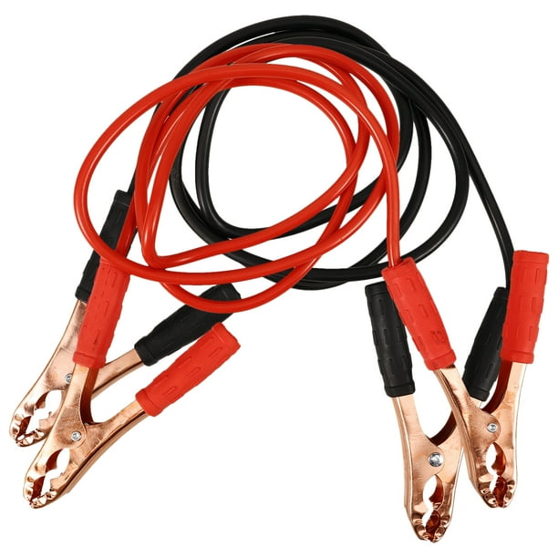 2 cables de puente para batería de automóvil, de repuesto, con pinzas de batería.