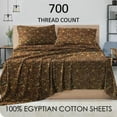 thumbnail image 2 of 24" DEEP POCKET, ABORN 800-Thread-Count, 100% Egyptian Cotton, 6 PC California King Leopard Print, 2 of 8