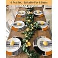 thumbnail image 4 of 15 Inch Round Placemats Set of 4, Orange Black Non Slip Heat Insulation PP Table Mats, Farmhouse Striped Modern Abstract Art Washable Place Mats for Kitchen Dining Party Table Decor, 4 of 7