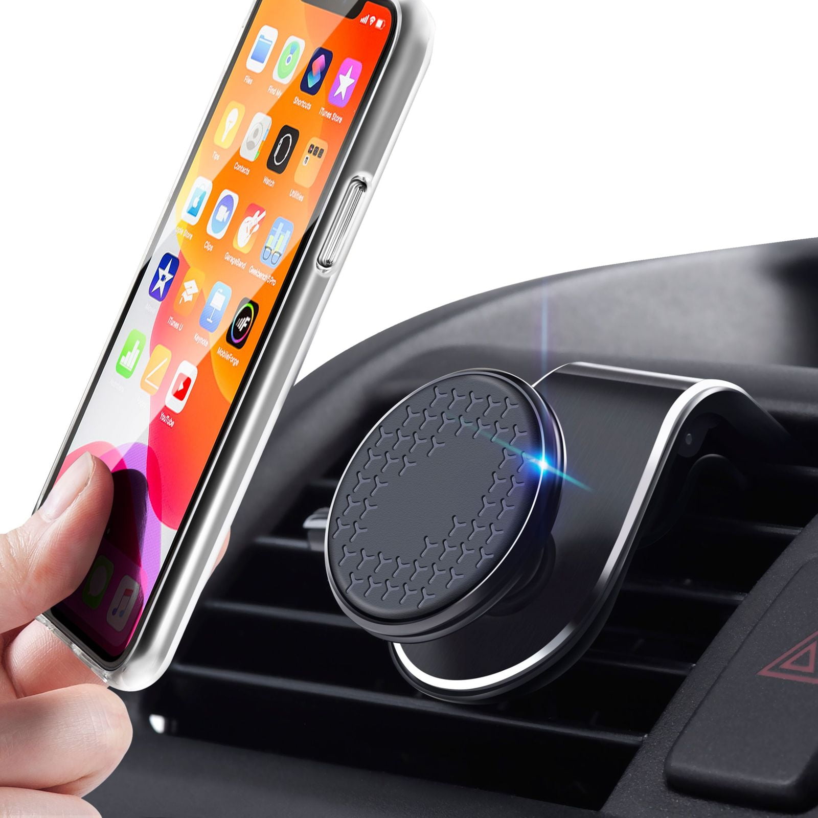 2 X Universal 360 Degree Magnetic Air Vent Car Holder Mount For SmartPhone