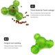 thumbnail image 3 of BEMS-Juguetes interactivos para perros verdes, dispensador de comida para perros con tres agujeros, 3 of 5