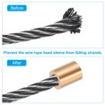 thumbnail image 5 of Unique Bargains 1/8'/3mm Wire Rope Stop Sleeve,Crimping Loop Sleeve for Wire Rope and Cable Ferrule,Metallic,20 Pack, 5 of 5