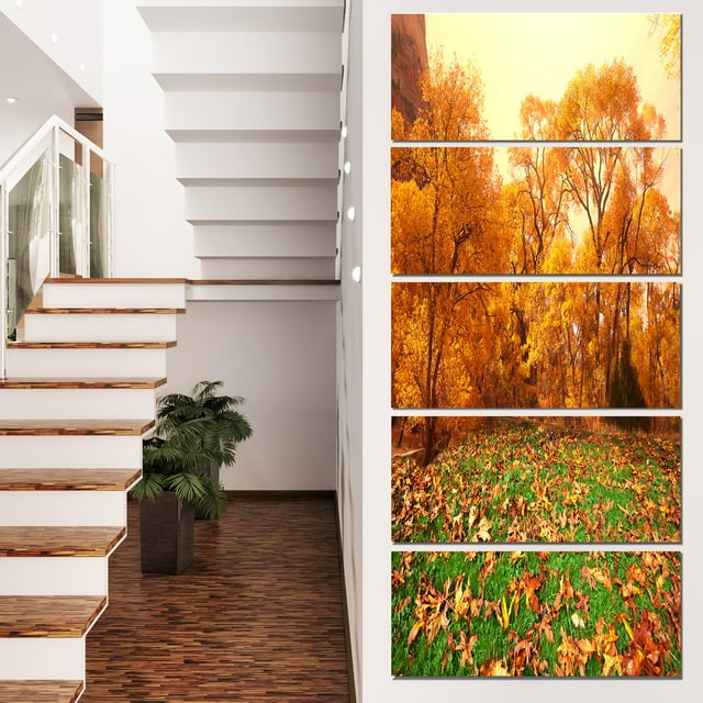 Beautiful Autumn with Green Grass - Oversized Landscape Canvas Art