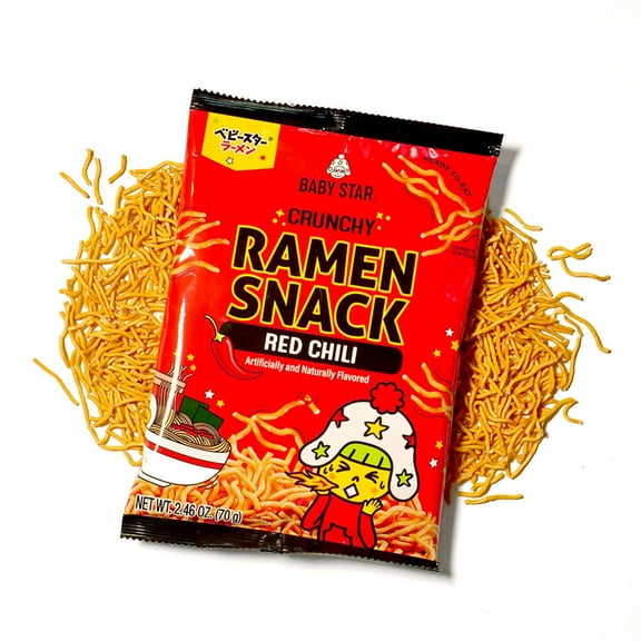 Baby Star Crunchy Ramen Snack Tiny | Red Chili 2.46oz