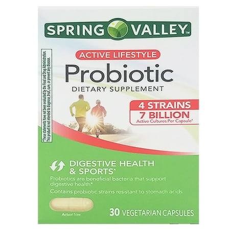 Spring Valley Active Lifestyle Probiotic Capsules, 30 Ct