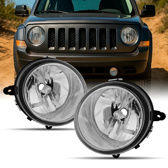 AKKON - For 2007 - 2017 Jeep Patriot | 07-10 Compass OE Style Premium Headlights Housing Right & Left - Chrome