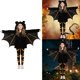 thumbnail image 2 of 1 / 2 Pcs Halloween Outfits Vampire Bat Cosplay Costume Kids Hoodie Romper Jumpsuit Bodysuit Pants for Boys Girls Gifts black top Children 150, 2 of 4