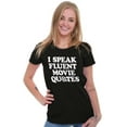 thumbnail image 4 of Speak Fluent Movie Quotes Classic Womens Fitted Plus Size Graphic Tee Brisco Brands 2X, 4 of 5