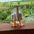 thumbnail image 4 of Estatua Artesanal Escultura Pato Creativa Resina para Escritorio Oficina en Casa, 4 of 6