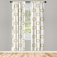 thumbnail image 4 of Ambesonne Celestial Sun Window Curtains, Sun and Stars, Each 28" W x 95" L, Dark Orange and White, 4 of 4