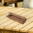 thumbnail image 4 of YOSADIER 6-Pack Brown Wood Garden Stakes Weather-Resistant Decorative Fence Edging for Landscape and Yard, 4 of 8