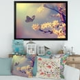 thumbnail image 3 of Designart 'Ancient Butterfly Flying To A White Flower' Traditional Framed Art Print, 3 of 4