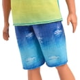 thumbnail image 4 of Barbie Fashionistas Ken Doll #236 with Black Hair, Wearing Blue and Green Ombre Tank with Jean Shorts and Silver Sneakers, 4 of 5