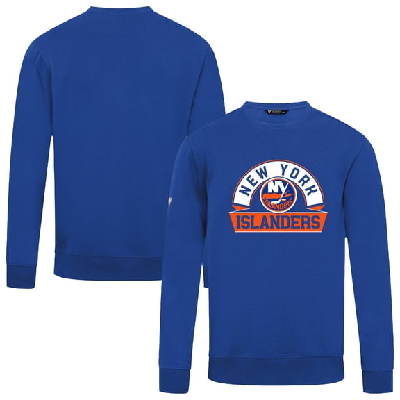 Men's Levelwear Royal New York Islanders Zane Banner Arch Pullover Sweatshirt