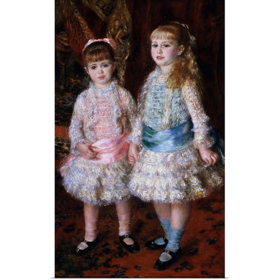 Great BIG Canvas | Rolled Pierre Auguste (1841-1919) Renoir Poster Print entitled Pink and Blue or, The Cahen dAnvers Girls, 1881