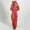 Red, variant on Miqool Women One Piece Fuzzy Warm Hooded Pajamas Jumpsuit Zip Up Onesie Sleepwear with Bear Ear Nightwear