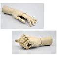 Jelimate Wooden Mannequin Hand Dress Form,Matte Black Wood Hand Mannequin Flexible Fingers Manikin Hand,Wooden Hand Model Sketching Drawing Mannequin Hand Ring Display Stand,Sunglasses Scarf Bracelet Glove Watch Jewelry Display Hand Form