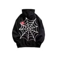 thumbnail image 3 of KOMOO Couple Halloween Spider Hoodie Oversized Big Pocket Loose Hoodies Punk Gothic Harajuku Sweatshirt for Women Men, 3 of 7