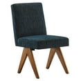 thumbnail image 3 of Modway Lyra 19" Heathered Fabric Dining Side Chair in Azure (Set of 2), 3 of 10