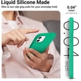 thumbnail image 3 of Shockproof Designed for iPhone 12 Mini Case, Liquid Silicone Phone Case with [Soft Anti-Scratch Microfiber Lining] Full Body Drop Protection 5.4 inch Slim Thin Cover, Emerald Green, 3 of 8