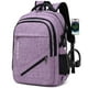 thumbnail image 1 of Mochila FENGDONG para portátil grande de 17,3 pulgadas, impermeable, color morado claro, 1 of 5