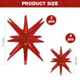 thumbnail image 3 of Globos Láser Estrella Roja de 14 Puntas de Papel Aluminio de 22 pulgadas - Paquete de 6, 3 of 7