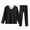Black, variant on Men's Winter Thermal Underwear Set â Lined Long Johns with Seamless Base Layer for Cold Weather Blue XXXXL