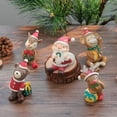 thumbnail image 1 of Christmas Figurines Santa Elk Image Widely Applied Vintage Style Reindeer Xmas Tree Miniatures Resin Decor for Home, 1 of 4
