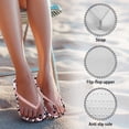thumbnail image 4 of Psesaysky Pink Leopard Flip Flops for Women Girls Fashionable Comfortable Durable Beach Sandals Shower Sandals Size 5-9, 4 of 7