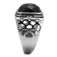 thumbnail image 4 of Luxe Jewelry Designs Men's Stainless Steel Ring with Black Jet Synthetic Onyx and Clear Stones- Size, 4 of 4