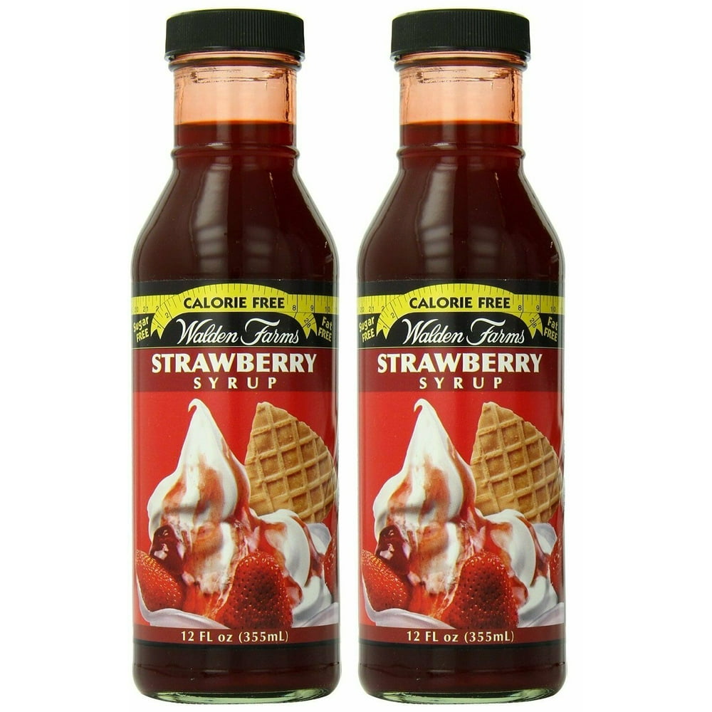 Walden Farms Strawberry SYRUP Calorie Free Pack of 2