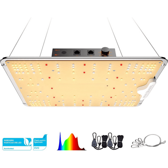 SF1000, Samsung LM301H EVO Led Grow Light, Full Spectrum Plant Light, Dimmable & High Efficiency & Deeper Penetration Lamps for Seed Starting Vegetables Bloom in 2x2/3x3 Grow Tent