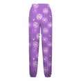 thumbnail image 4 of miqiqism Clearance Cute Heart High Waist Sweatpant Women Loose Drawstring Cinch Bottom with Pocket, Casual Lounge Womens Pajams Pants, Comfy Workout Going Out Sweat Pant,02_Purple,Large, 4 of 5