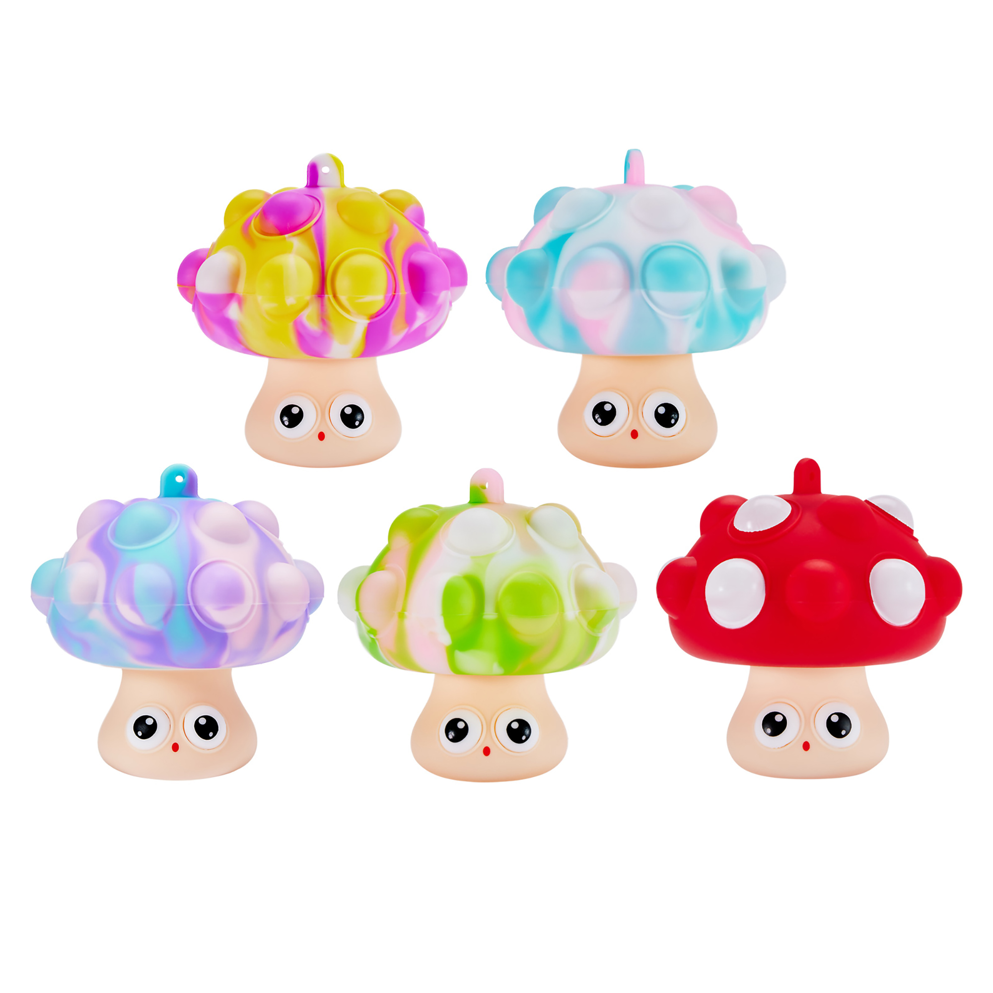 Mialoley 3D Mushroom Stress Balls Silicone Bubbles Sensory Anti Pressure Toys for Kids Adults