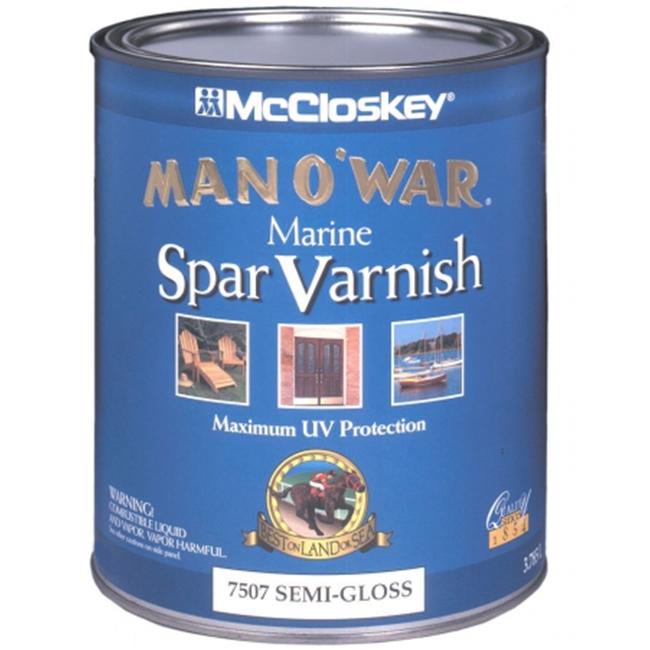 Valspar Brand 1 Quart SemiGloss Man O War Marine Spar Varnish Low VOC